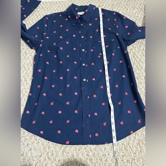 J.Crew Apple Print Button Down top size MP - Picture 11 of 12